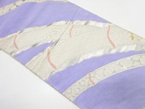 アンティーク　竹に花・古典柄織り出し袋帯（材料）